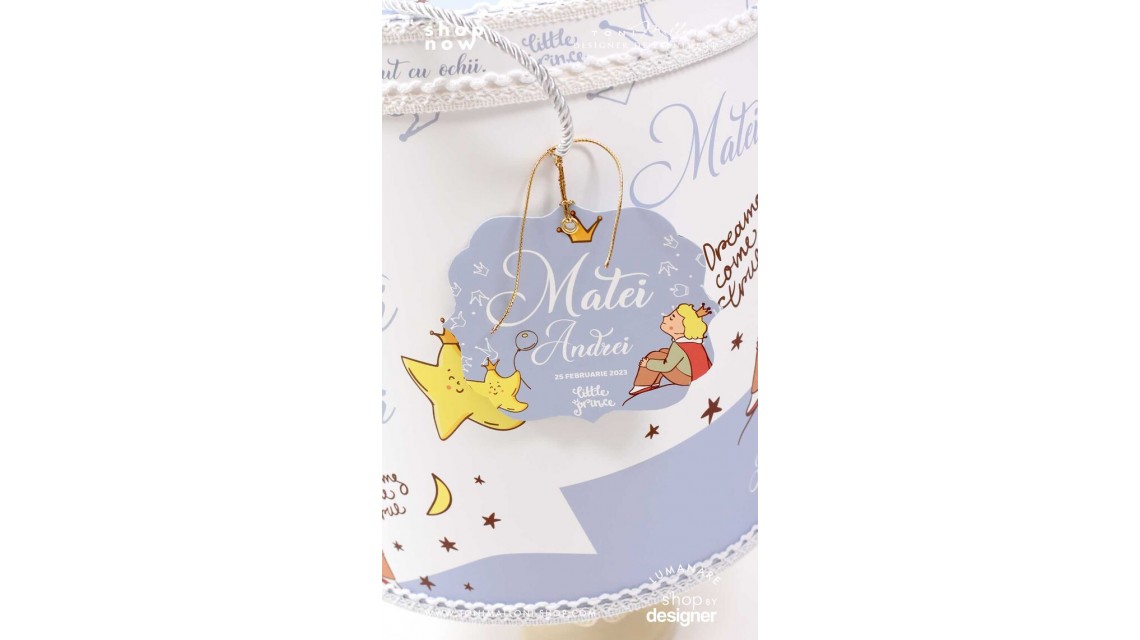 Trusou de botez cu broderie personalizata pentru baieti, Micul print, Le petit prince  2